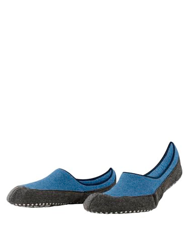 FALKE Herren Cosyshoe Invisible HP Wolle Rutschhemmende Noppen 1 Paar Stoppersocken, Blau (Poseidon 6549), 43-44 im Sale